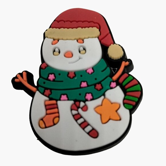 Snowman Santa Hat Shoe Charm  Stocking Stuffer - Picture 1 of 3